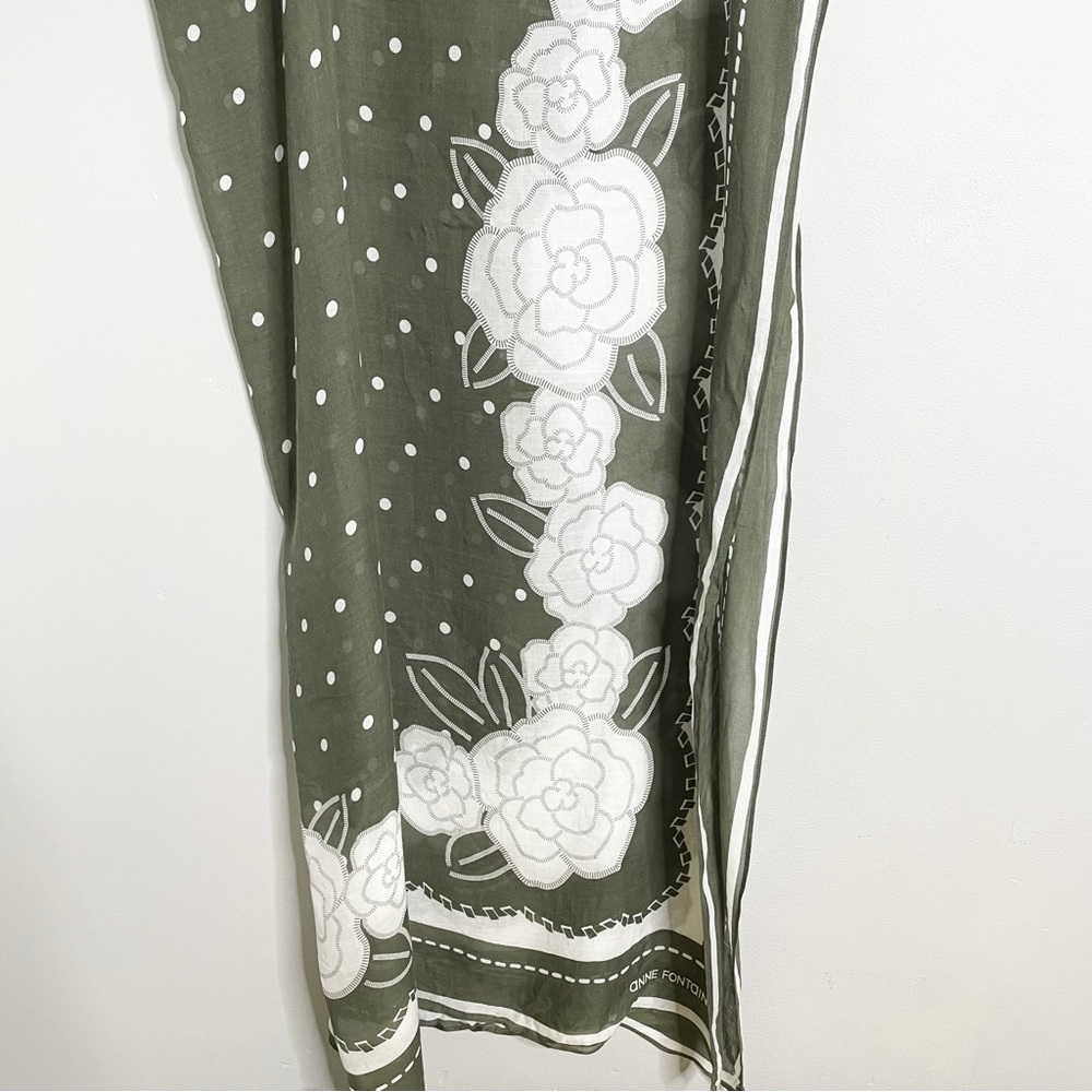 ANNE FONTAINE Adrian Scarf Floral Bamboo & Silk Stole - Picture 8 of 11